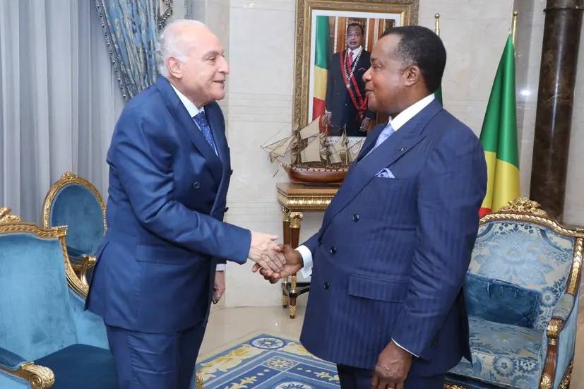 The Minister of State, Mr Ahmed Attaf, received in Brazzaville by Congolese President