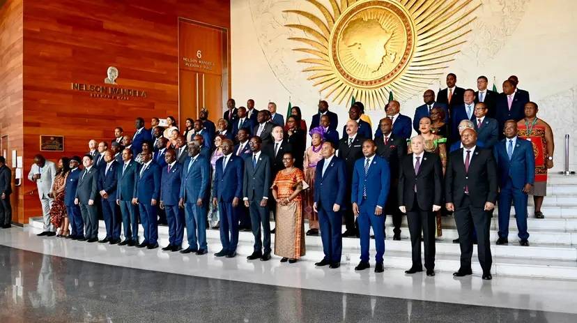 The Minister of State, Mr. Ahmed Attaf,  meets with African counterparts in Addis Ababa