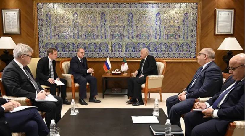 The Minister of State, Minister of Foreign Affairs, National Community Abroad and African Affairs, Mr. Ahmed Attaf,  receives the Special Representative of the President of the Russian Federation for the Middle East and Africa and the Russian Deputy